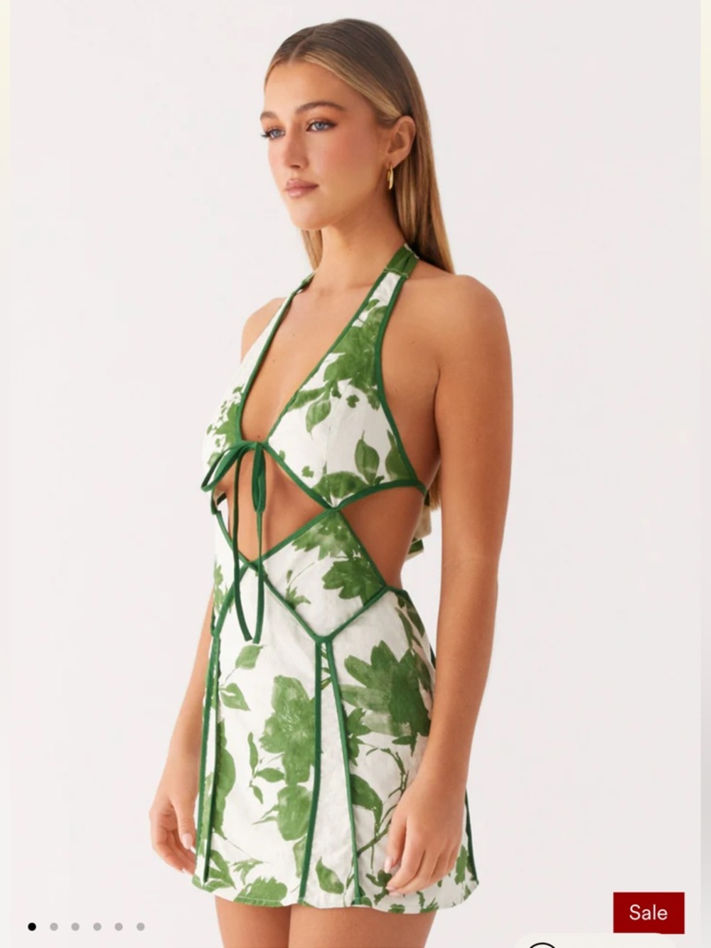 Peppermayo Sonnet Cotton Mini Dress - Verdant Bloom